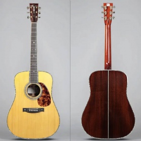 Custom All Solid Wood Adirondack Spruce Indian Rosewood Dreadnought Acoustic Guitar 1 3/4'' Nut Width