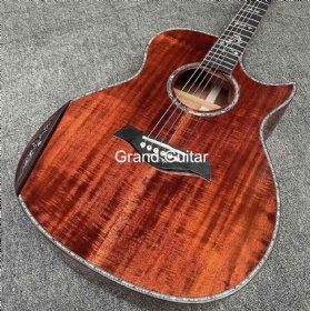 Custom 40 Inch GA Body Solid KOA Back Side Cutaway Acoustic Electric GuitarCustom Solid KOA Back Side Cutaway Acoustic Guitar with Armrest