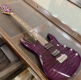 Custom John Petrucci Signature MM Music Man JP6 Style Electric Guitar in Transparent Purple Color