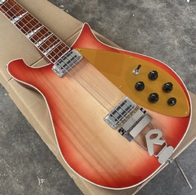 Custom 4 Strings Cherry Sunburst Color Ricken Style Electric Bass