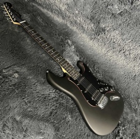 Custom F Strat ST Electric Guitar, Mahogany Body, Matte black Color, Rosewood Fingerboard