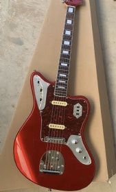 Custom 6 Strings Jaguar Fender Style Electric Guitar with Chrome Hardware Turtle Shell Pickguard