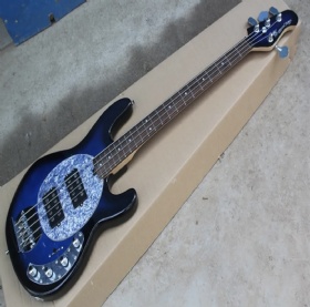 Custom Music Man SABRE Active Pickup Ernie Ball Sting Ray Blue 4 Strings Electric Bass Guitar