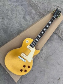 Custom LP Style electric guitar gold color accept OEM