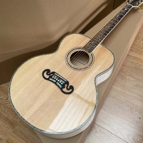 43 Inches sj200 Solid Spruce Jumbo Acoustic Guitar Abalone Inlays Flamed Maple Body