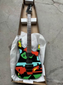 Custom Ibanez Style Jpm100 P1 Dream Theater John Petrucci Electric Guitar with Floyd Rose Tremolo Bridge Whammy Bar Locking Nut Black Hardware