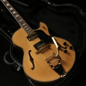 Custom Gibson Style Hollow Body Byrdland Electric Guitar in Nature Color with 2H Pickup Gold Hardware