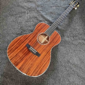 Custom OOO, OO, O, OM, Jumbo, Dreadnought Style Deluxe Solid KOA Wood Acoustic Guitar, Handmade Solid Wood Folk Acoustic Guitar OEM