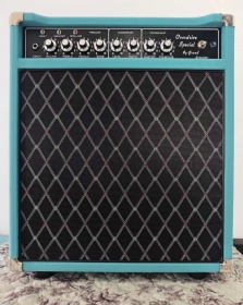 Custom Handwired Overdrive Special Combo with Celestion 1*12 A-TYPE Speaker Valve Guitar Amplifier ODS20c by Grand, JJ Tubes, Suede Blue, Grand Amp Series Dumble Style Clone