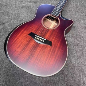Custom Taylor K24ce Style V-Class Grand Concert Cutaway Acoustic Electric Guitar Matte Finishing
