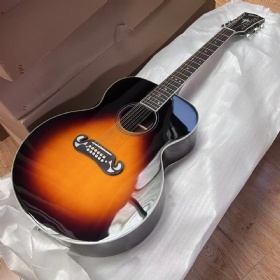 Custom Gibson Jumbo SJ-200 Style Western 12 Strings Classic Acoustic Guitar Vintage Sunburst