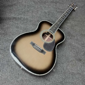 Custom Martin Style 40 Inch OM Solid Rosewood Back Side Acoustic Guitar