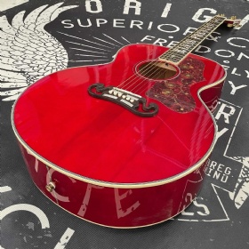 Custom 43 Inch Jumbo GB Gibson EP Elvis Presley Style Acoustic Guitar in Red Fingerboard Rosewood