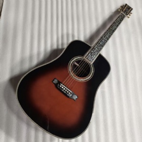 Custom Martin Style Deluxe D-50 CFM IV 50th Anniversary ALL SOLID Acoustic Guitar in Tobaccoburst Color