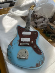 Custom Fender Jaguar Style Relic Electric Guitar Rosewood Fingerboard Maple Neck Accept Guitar OEM