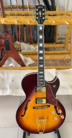 Custom Gibson Byrdland Florentine Style Archtop Hollow Body Jazz Electric Guitar in Sunburst