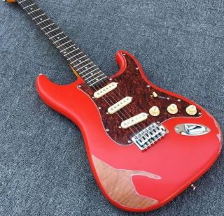 Strat Retro Wine Red