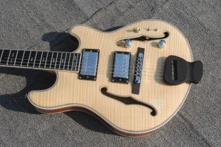 Classic Grand 6 Strings Double F Hole Full Hollow Body  Flamed Tiger Maple Veneer Jazz Guitar