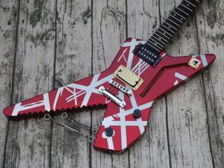 Custom Eddie Van Halen Striped Shark Silver METALIC Color Electric Guitar