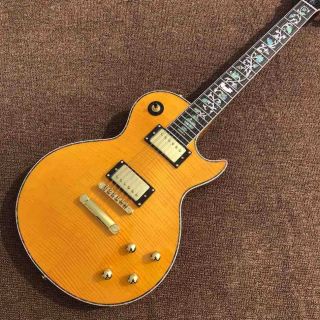 Custom Electric Guitar with Rosewood Fingerboard Colors Binding and Mosaic Gold Hardware Accept OEM