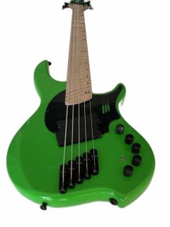 Custom Grand DW Custom Oblique 5 Strings Bass Green Body Oblique Fingerboard 34 Inch Treble 37 Inch Bass with Black Hardware