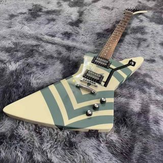 Custom Grand Explorer Electric Guitar Jason Hook Sherman Guitar Alternate Finish Black with Military Green, Very Rare