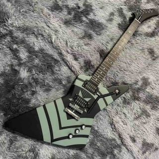 Custom Grand Explores Electric Guitar Jason Hook Sherman Guitar Alternate Finish Black with Military Green, Very Rare