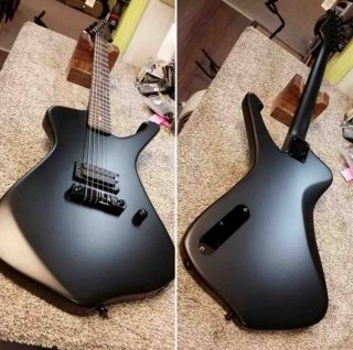 Custom Iban Style Electric Guitar in Satin Black Color