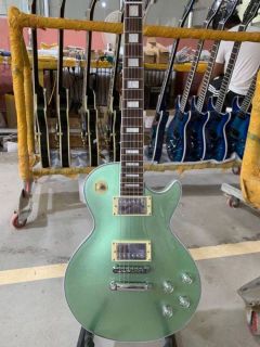 Custom LP Custom Electric Guitar Grass Green Metallic Chrome Hardware Rosewood Fingerboard Mahogany Body