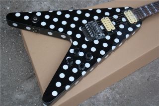 Custom Randy Rhoads Signature Electric Guitar with Polka Dot Finish Top and Double Shake Vibrato Multi Colors