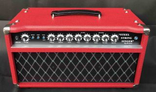 Custom SSS100 Steel String Steel By Grand Amplifier Head 50W in Red or Kinds Tolex Vox Grill Cloth JJ Tubes Effect Loop