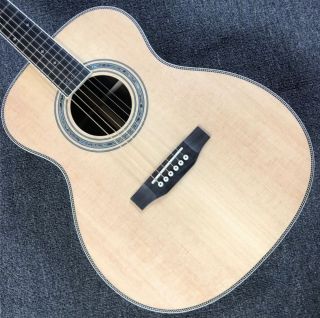 Custom Solid Top 00028 Parlor Guitar 000-28 Acoustic Electric Guitar Fishbone Binding