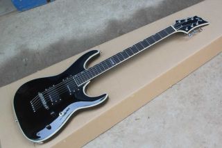 Custom neck through body H-351NT deluxe electric guitar with all black finishing